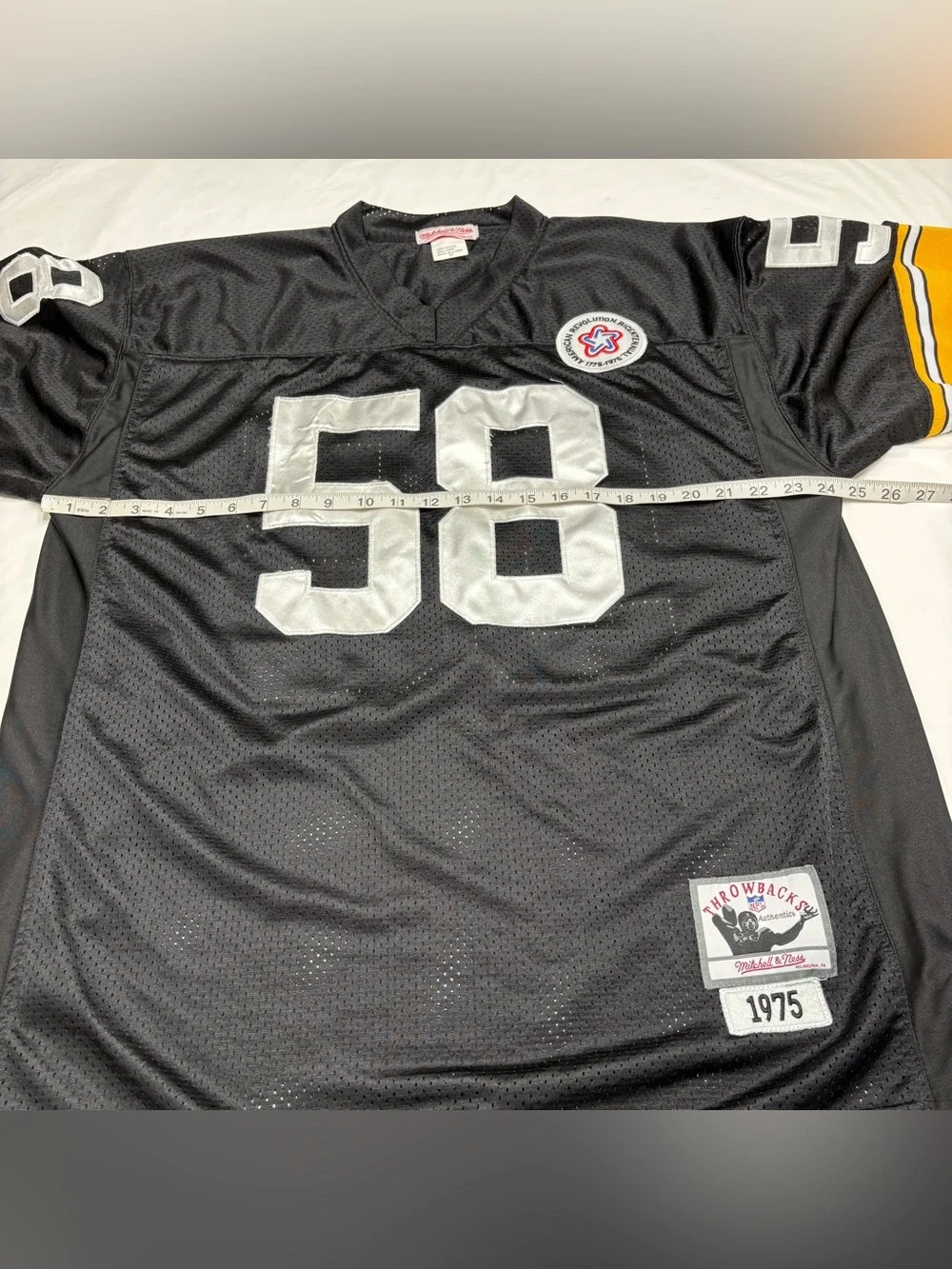 Mitchell Ness 1975 Pittsburgh Steelers Jack Lambert Throwback Jersey Mens 52 XXL - Picture 6 of 12